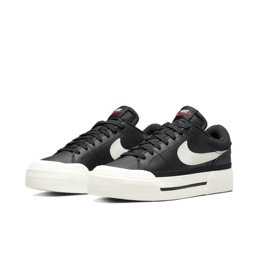 Size 8- Nike Court Legacy Lift WMNS Black/White Running Shoe Sneaker Platform